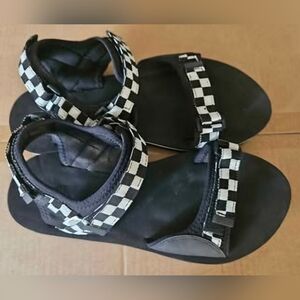Vans Ladies Checkered Black and White Sandals